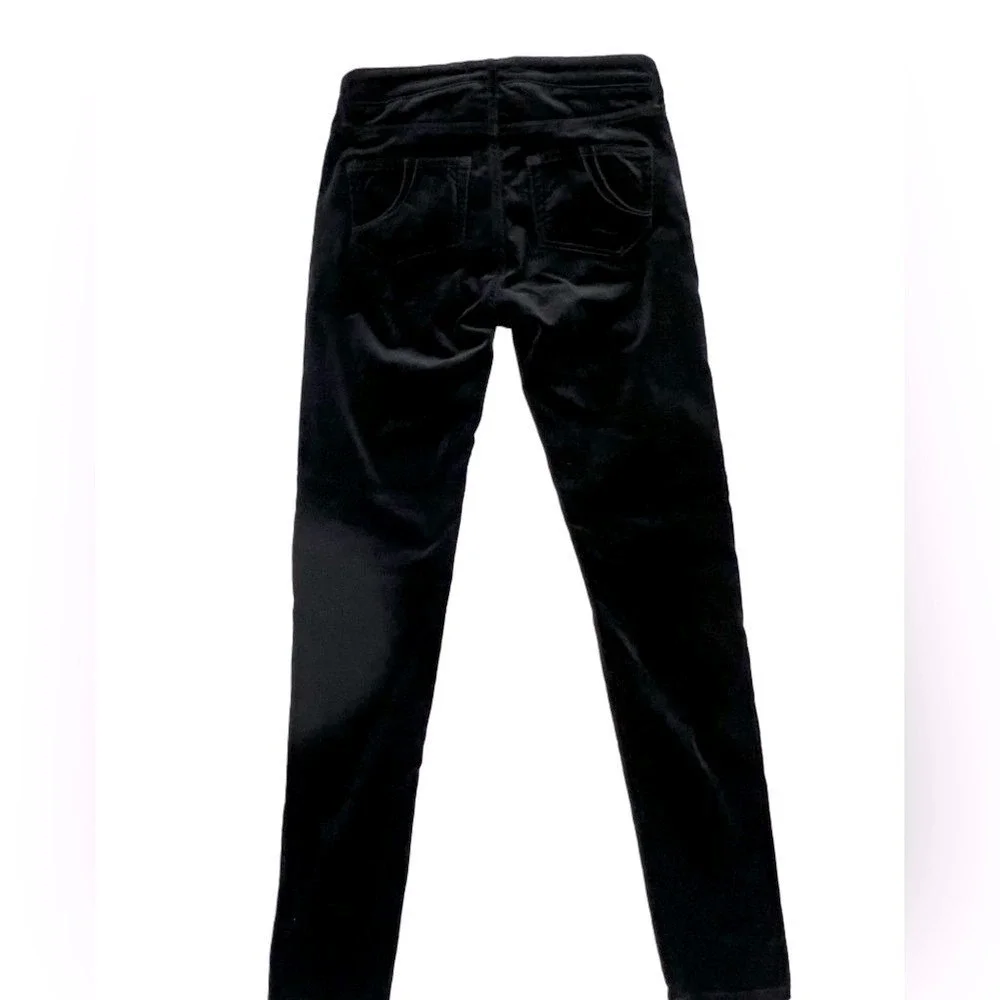 Maje Velvet Black Trousers Pants Jeans 34 XS‎ Grunge Old Money Classic Basic